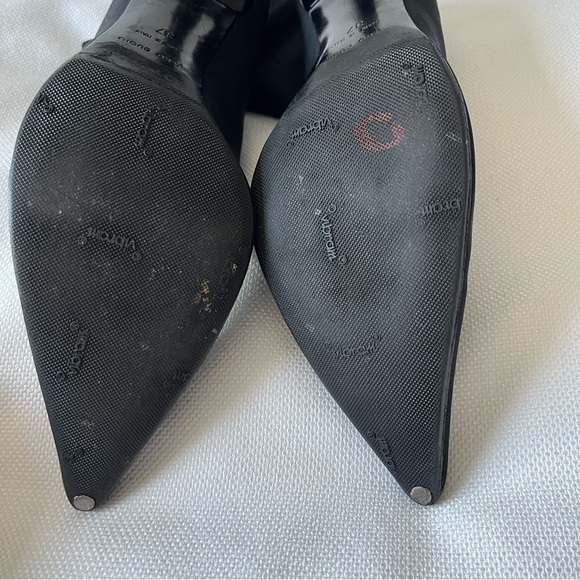 SERGIO ROSSI Vinyl Mesh Sock Boots Black Size 37 - Picture 10 of 14